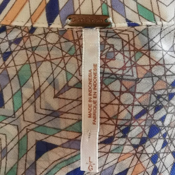 Free People Multicolor Patterned Blouse - Picture 8 of 10